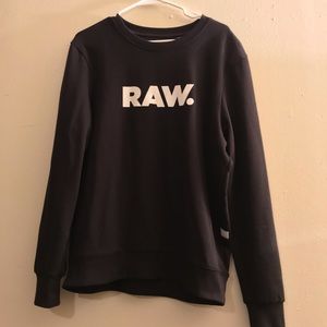 RAW Black Crew Neck Sweater